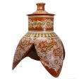 Nahuales, Petatillo Leaves and Flowers Tripod Vase, Bandera Clay Online now