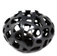 Geometric Shaped Holes Sphere, Oaxaca Black Clay Online Sale