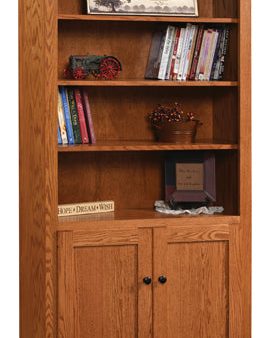 Shaker 36  by 72  Bookcase with Doors Online Hot Sale