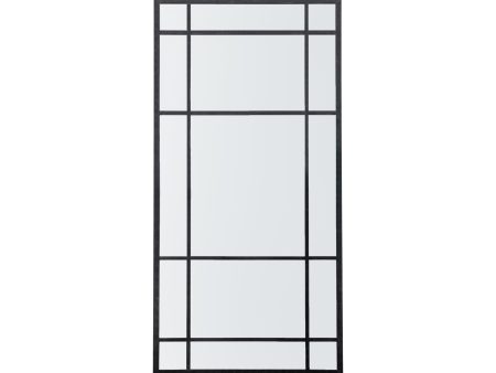 Amos Aged black large rectangle mirror Supply