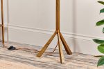 Nkuku Sahhil Metal Tripod Floor Lamp Antique Brass Online Sale