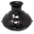 Semi-flat, Maw and Mouth Rounding Dots Jug, Scribed Black Clay Cheap