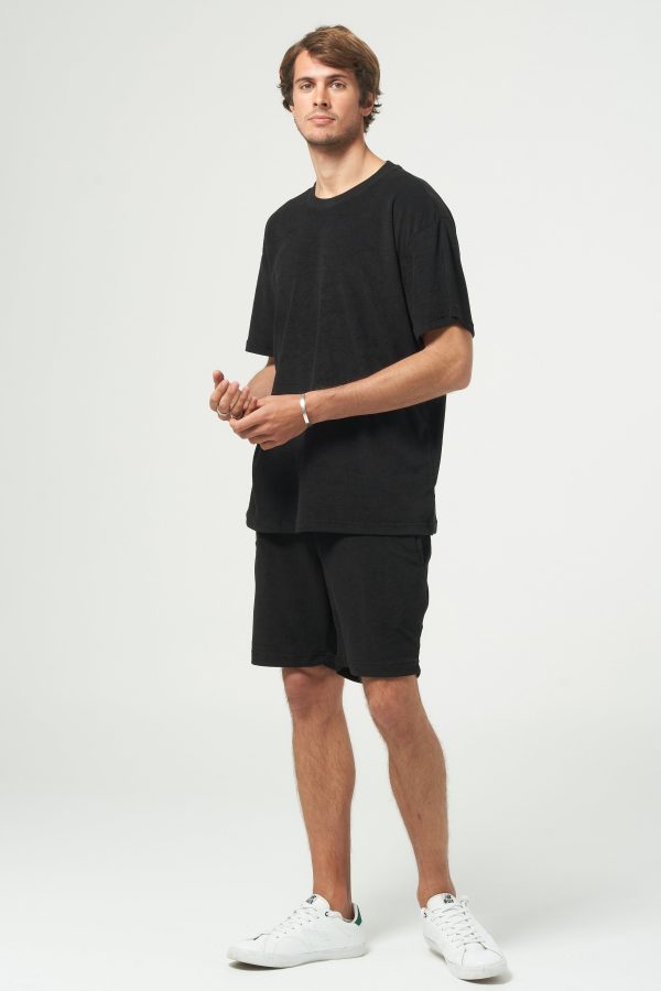 LENNOX TERRY TEE - BLACK Online Sale