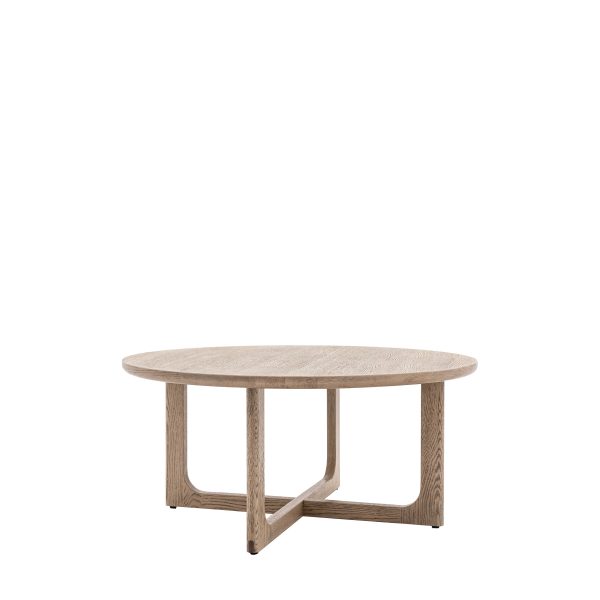 Amos Craft Round Coffee Table Smoked on Sale