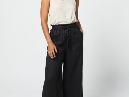 TYLER LINEN PANT - BLACK Online