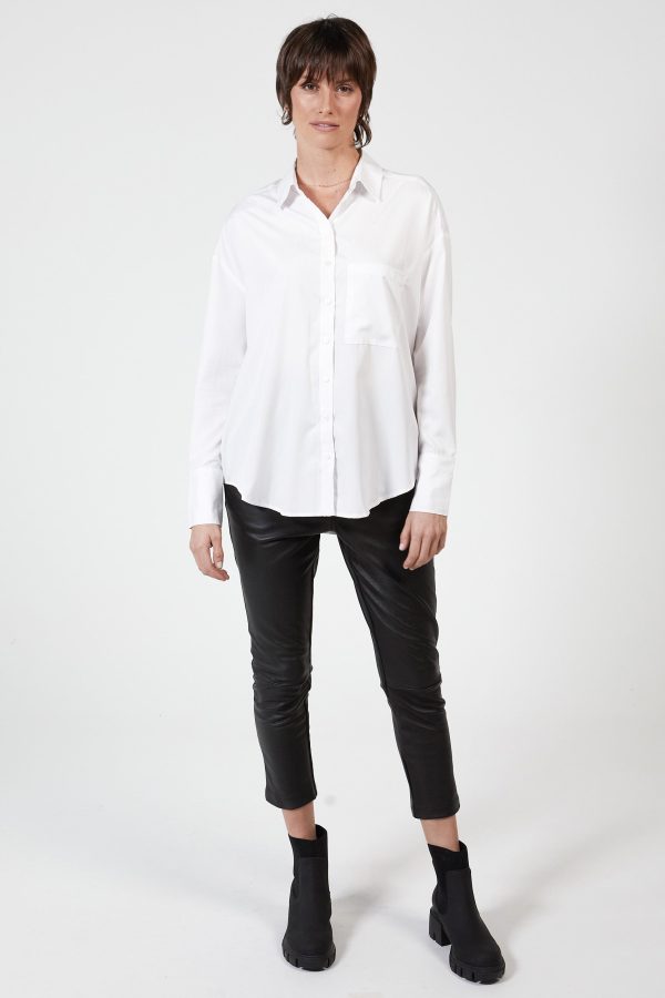 COLTON BOYFRIEND SHIRT - WHITE STRIPE Online