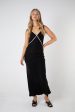 HALLIE DRESS - BLACK & CHAMPAGNE Discount