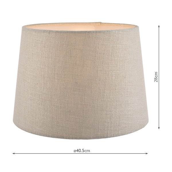 Laura Ashley Bacall Linen Empire Drum Shade Silver 40cm 16 inch Discount