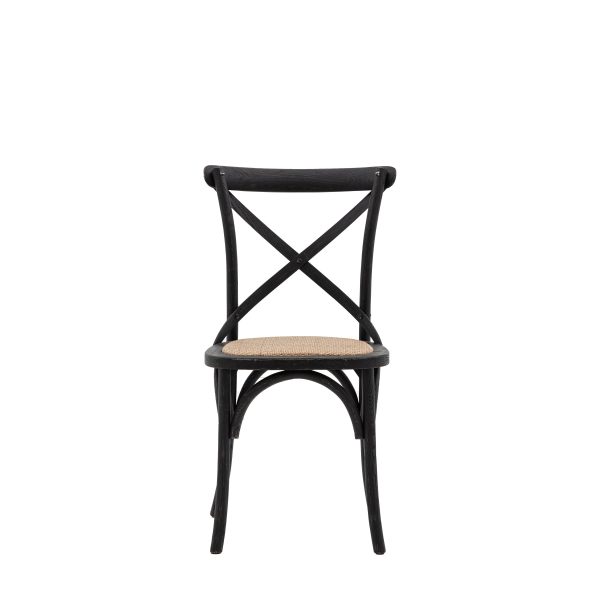 Amos Cafe Chair Black Rattan (2pk) Online Sale