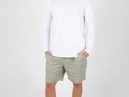 RUFOLO LINEN SHORT - SAGE Online Hot Sale