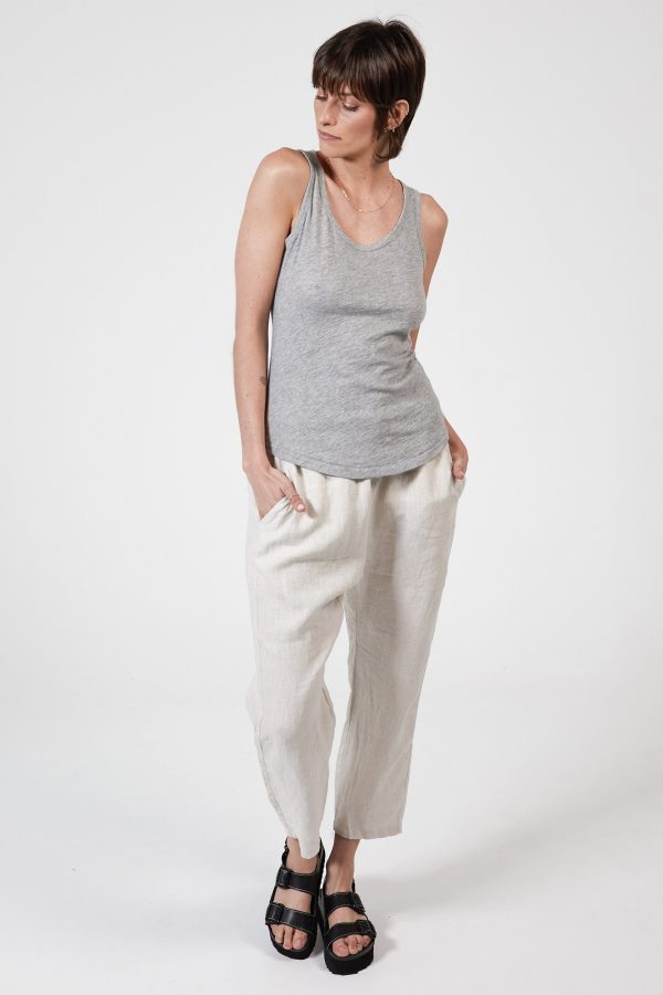 RAYNE SLUB TANK - GREY MARL For Discount