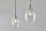 Nkuku Otoro Recycled Clear Glass Pendant Large Oval Online Sale