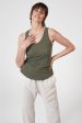 RAYNE SLUB TANK - KHAKI Hot on Sale