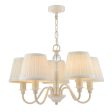 Laura Ashley Ellis 5 Light Chandelier  Cream with Ivory Shades Online now