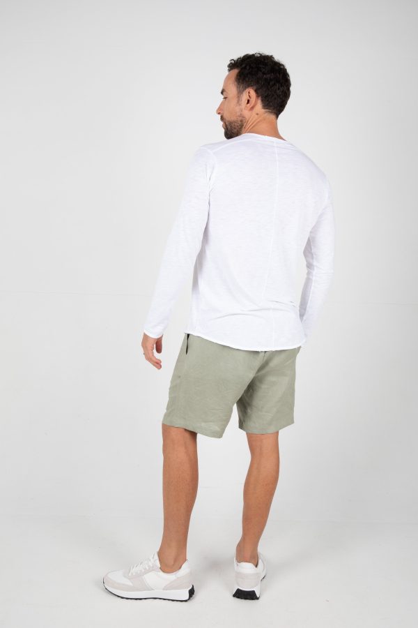 RUFOLO LINEN SHORT - SAGE Online Hot Sale