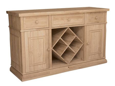 60  Buffet with Wine Storage Hot on Sale