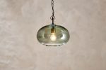 Nkuku Otoro Recycled Green Glass Pendant Small Round Supply