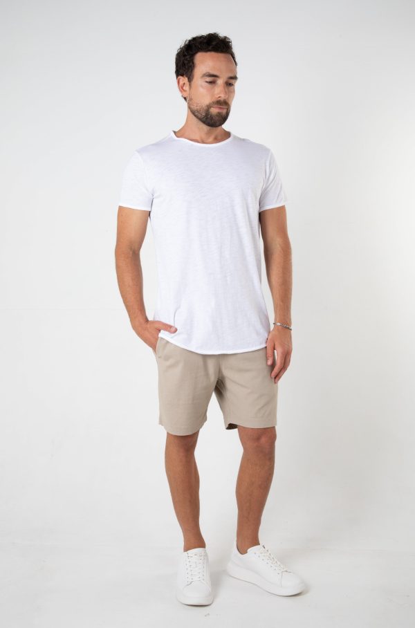 ORTEGA SLUB TEE - WHITE For Cheap