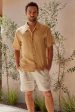 RUFOLO LINEN SHORT - NATURAL on Sale