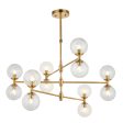 Amos Buckland 12 Light Chandelier Brushed Brass Hot on Sale