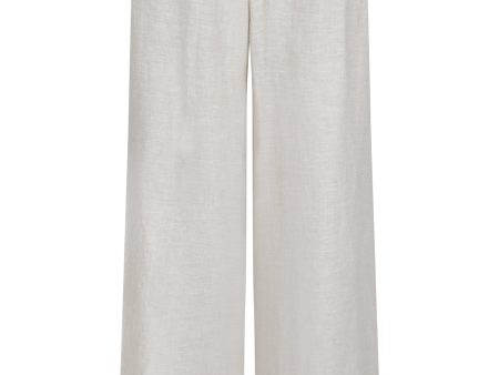 SAWYER WIDE LEG LINEN PANT - NATURAL Fashion