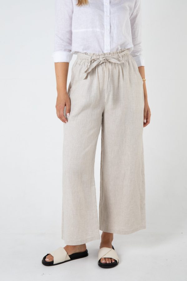 TYLER LINEN PANT - NATURAL Online Sale