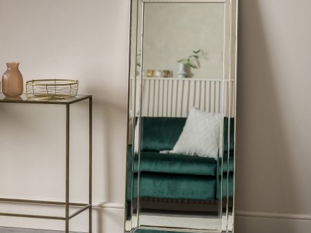 Amos Double bevelled strip full length mirror on Sale