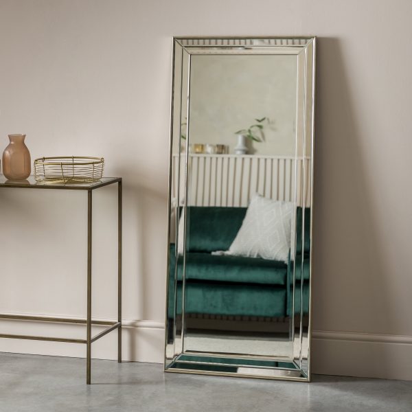 Amos Double bevelled strip full length mirror on Sale