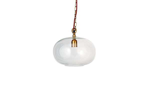 Nkuku Otoro Recycled Clear Glass Pendant Small Round Discount