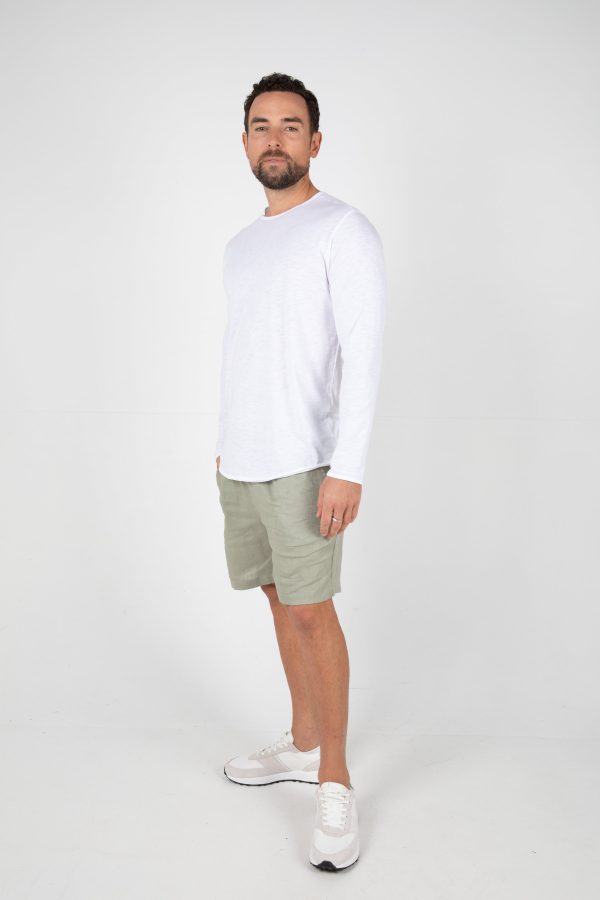 RUFOLO LINEN SHORT - SAGE Online Hot Sale