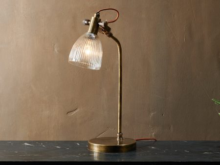 Nkuku Rarni Recycled Glass Table Lamp Antique Brass For Cheap