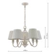 Laura Ashley Ellis 5 Light Chandelier  Cream with Ivory Shades Online now