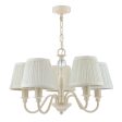 Laura Ashley Ellis 5 Light Chandelier  Cream with Ivory Shades Online now