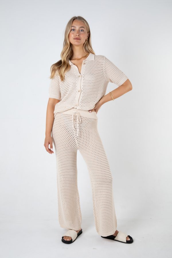 SAMARA CROCHET PANT - SAND Online