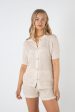 SAMARA CROCHET S S SHIRT - SAND Online Hot Sale