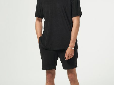 LENNOX TERRY TEE - BLACK Online Sale