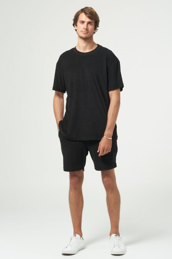 LENNOX TERRY TEE - BLACK Online Sale