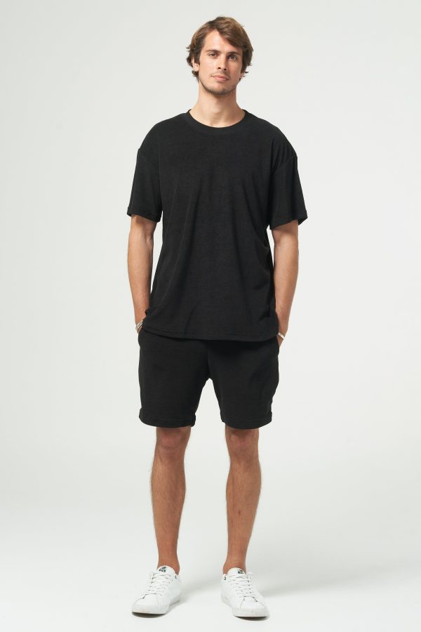 LENNOX TERRY TEE - BLACK Online Sale