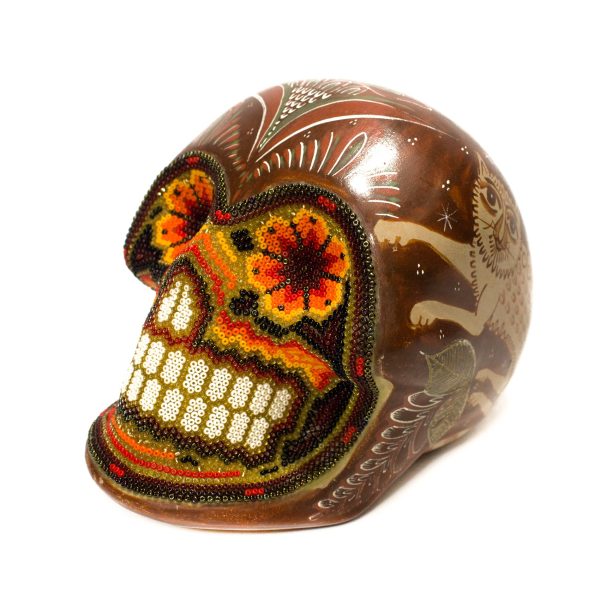 Nahuales Skull, Beads Art + Canelo Clay Online Sale