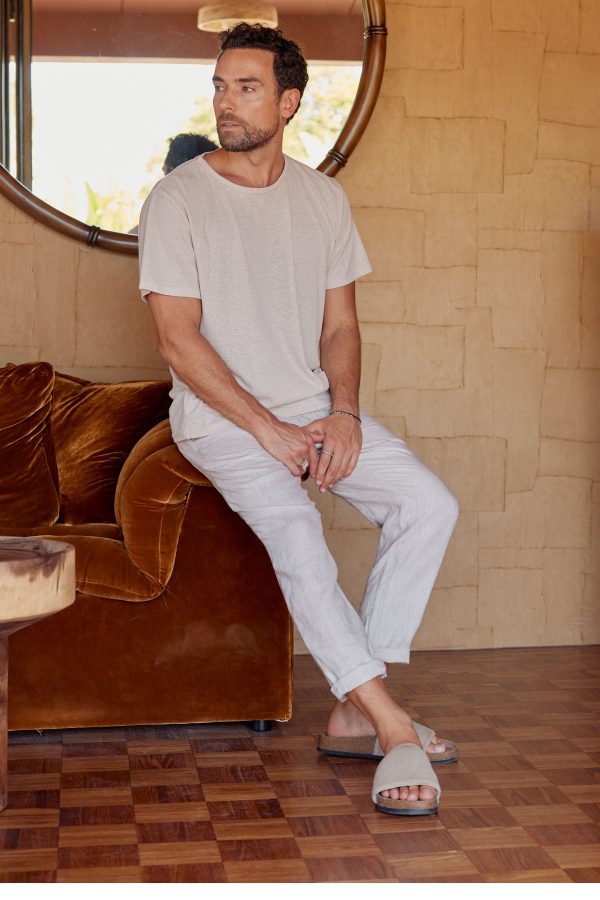 RAVELLO LINEN PANT - NATURAL Online Hot Sale