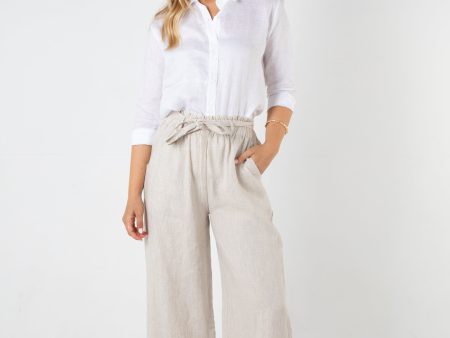 TYLER LINEN PANT - NATURAL Online Sale