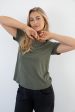 ZEPHYR SLUB TEE - KHAKI For Discount