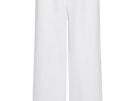 SAWYER WIDE LEG LINEN PANT - WHITE Sale