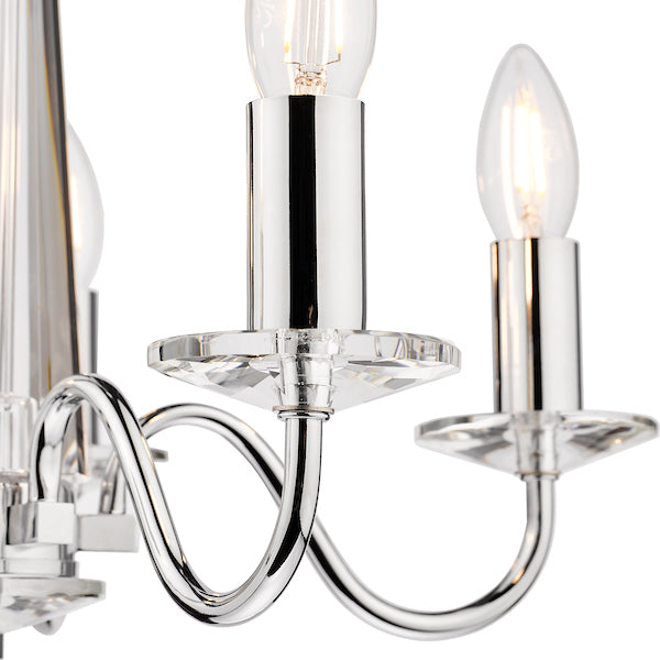 Laura Ashley Blake 5 Light Chandelier Polished Chrome Online Hot Sale