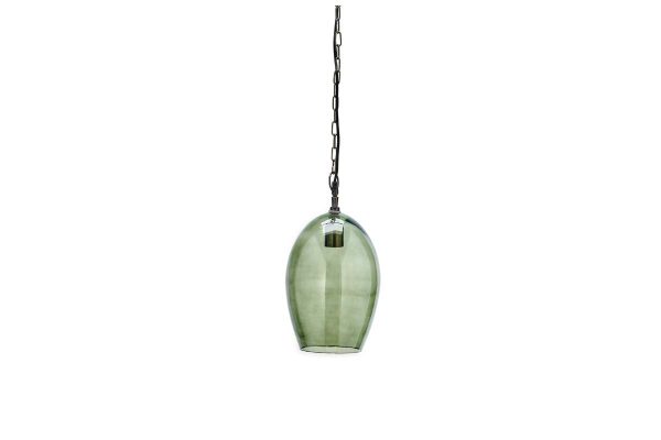 Nkuku Otoro Recycled Green Glass Pendant Small Oval For Cheap