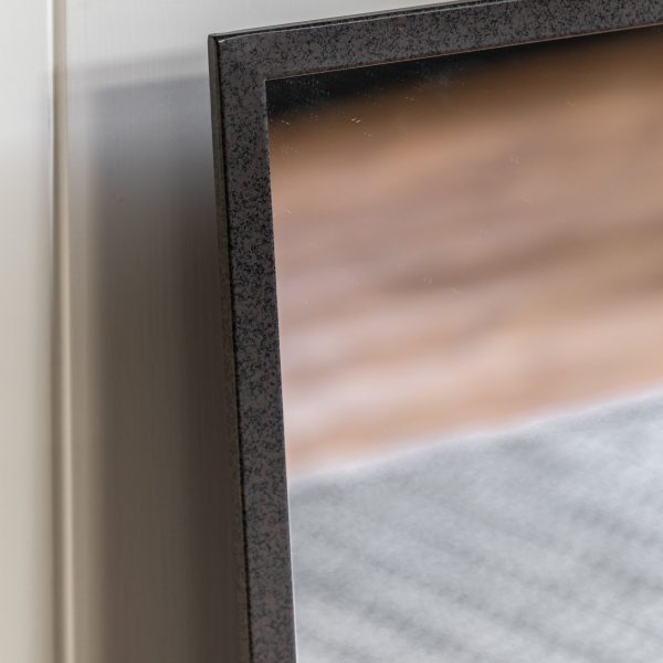 Amos Aged black large square window mirror Online Sale