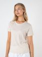 ZEPHYR SLUB TEE - SAND Hot on Sale