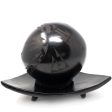 Triangular Fruit Platter, Single Large Ball, Scribed Black Clay Fashion