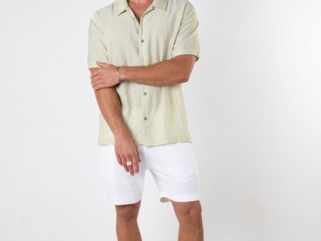 COUSINS KRINKLE SHIRT - MINT For Discount