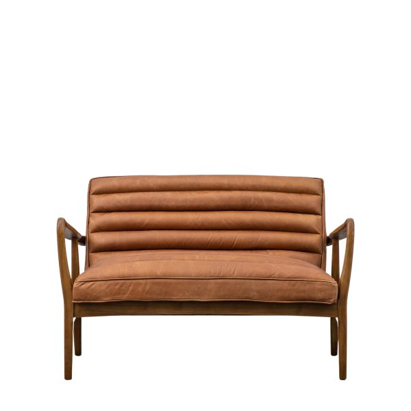 Amos Datsun 2 Seater Sofa Vintage Brown Leather Online Hot Sale